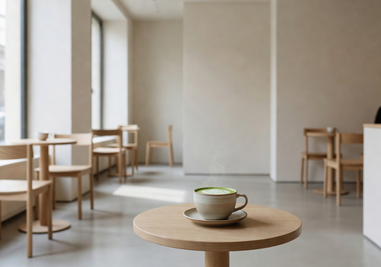 Café Kitsuné in Paris with artisan coffee and minimalist decor