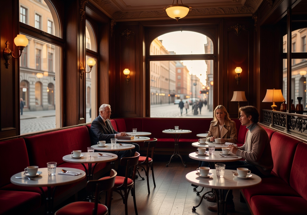 Café Strindberg Helsinki elegant European cafe